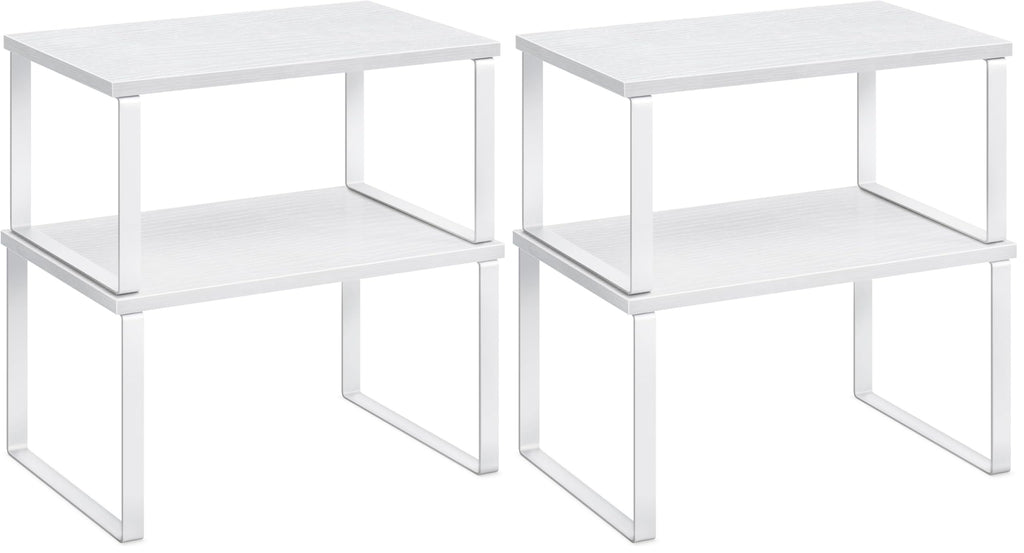 SONGMICS 2-Piece Stackable Cabinet Shelf Set
