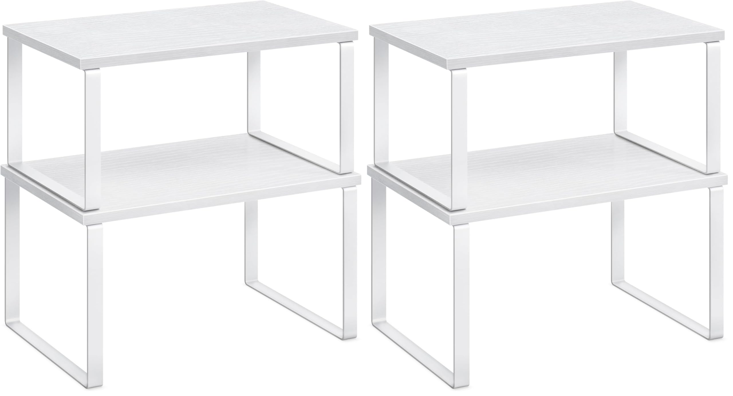 SONGMICS 2-Piece Stackable Cabinet Shelf Set