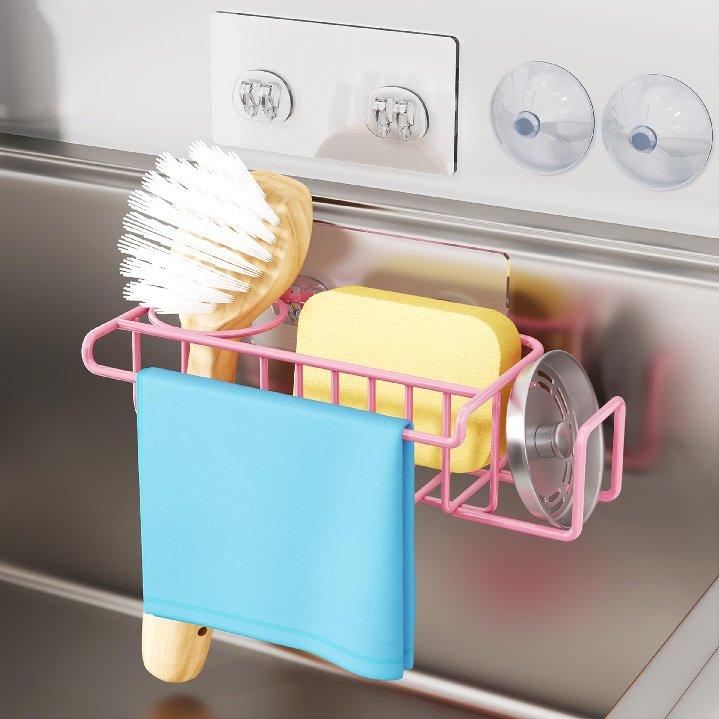 HapiRm 4-in-1 Stainless Steel Sink Caddy