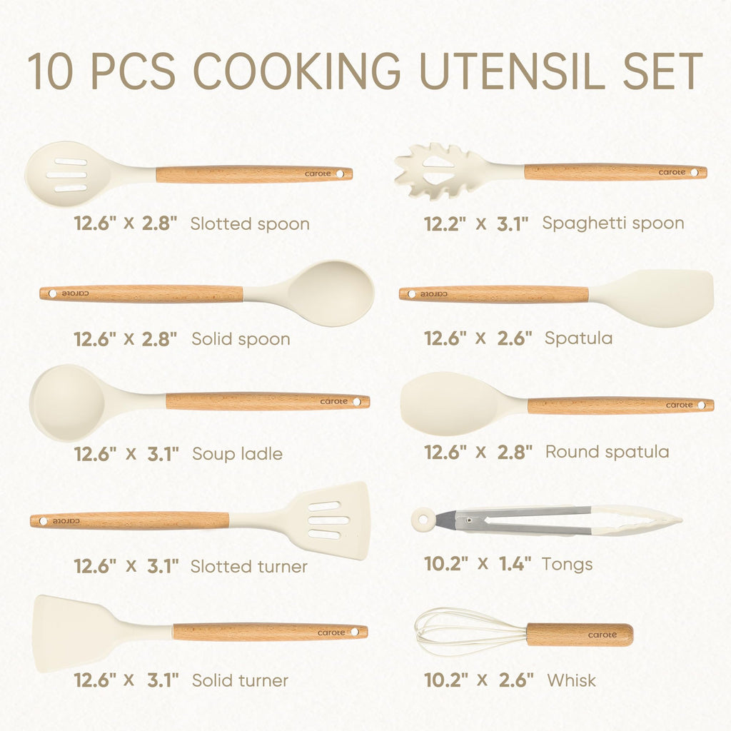 10-Piece Silicone Cooking Utensil Set