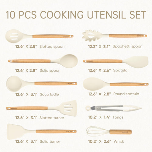 10-Piece Silicone Cooking Utensil Set