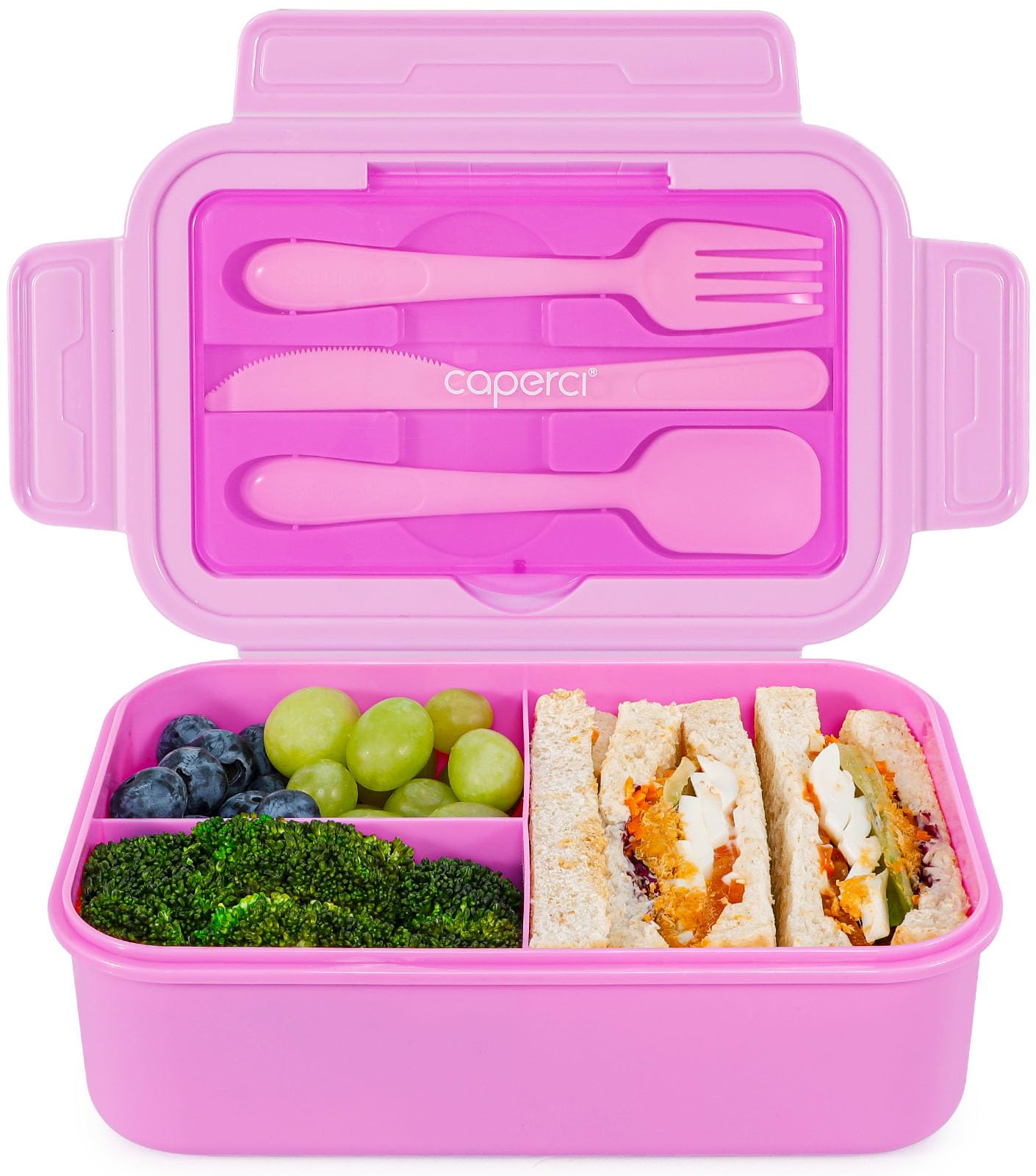 47oz Three-Compartment Bento Box with Utensils