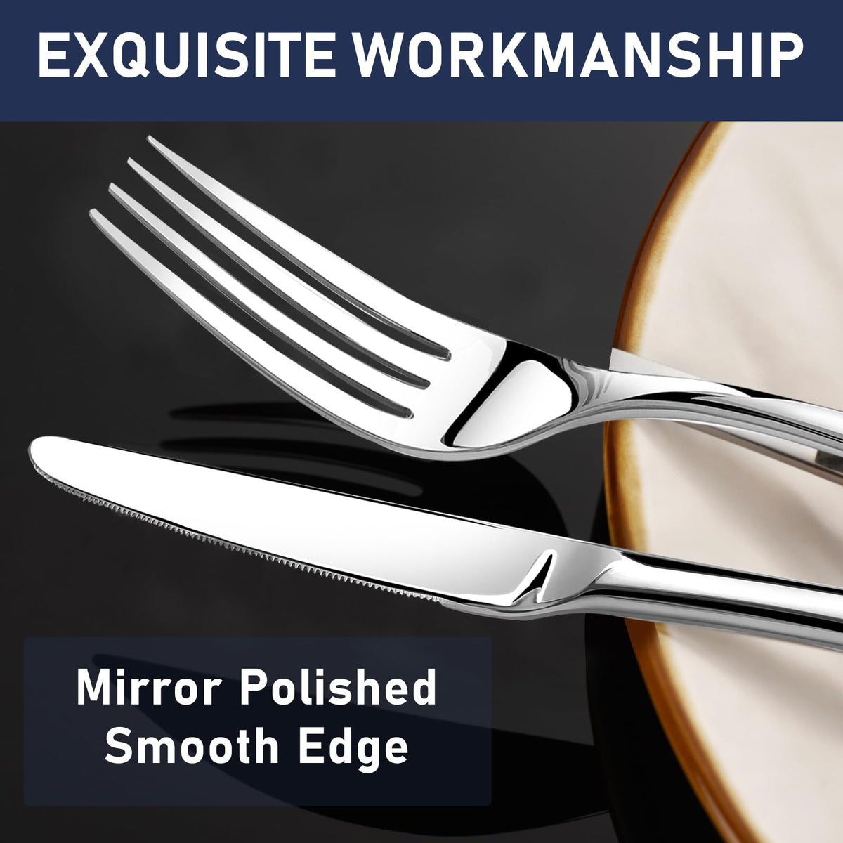 65-Piece Stainless Steel Flatware Set for 12