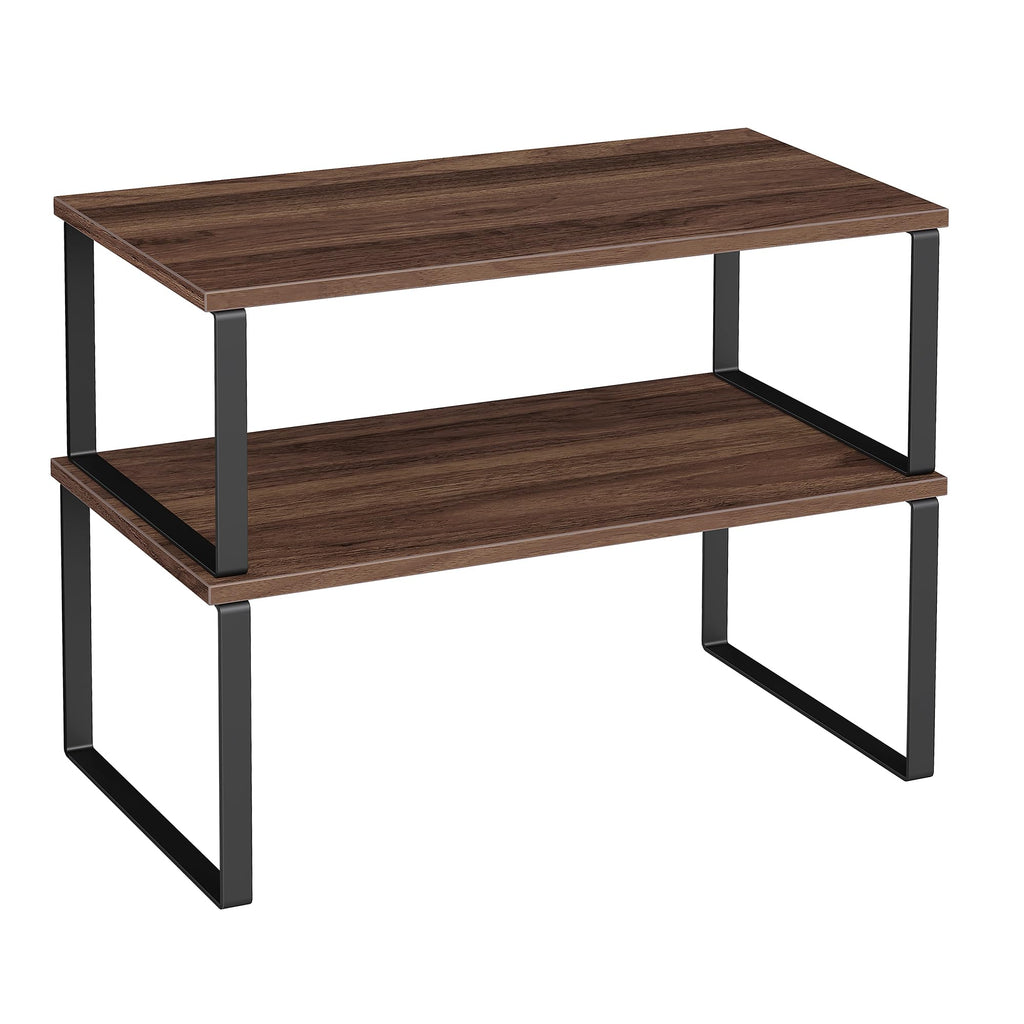 SONGMICS 2-Piece Stackable Cabinet Shelf Set
