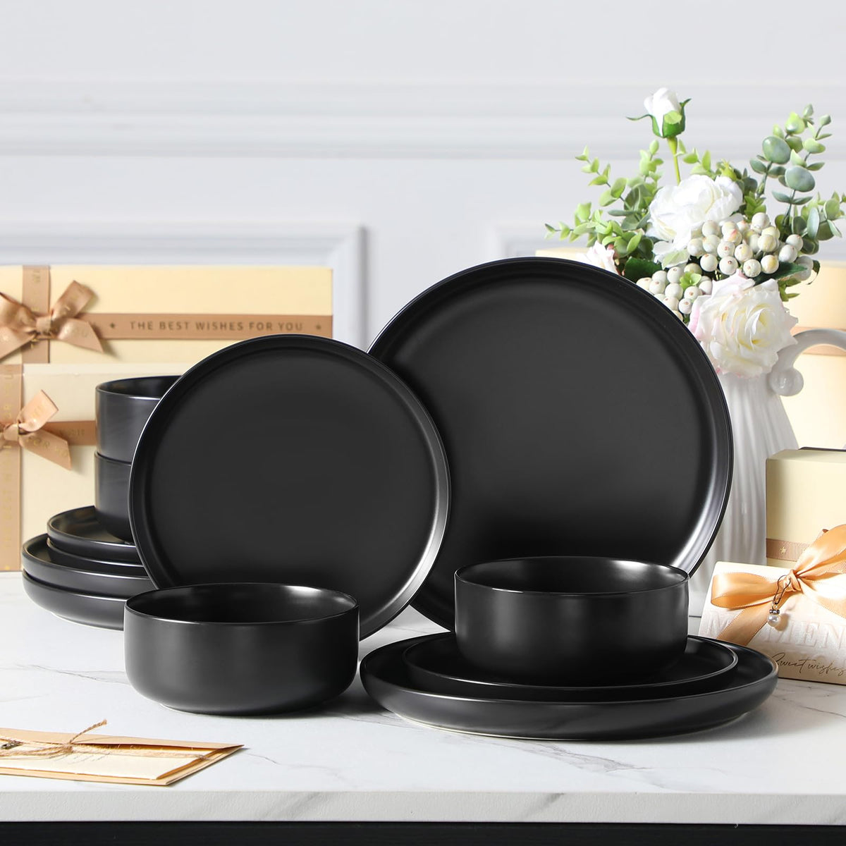 MALACASA LUNA Ceramic Dinnerware Collection