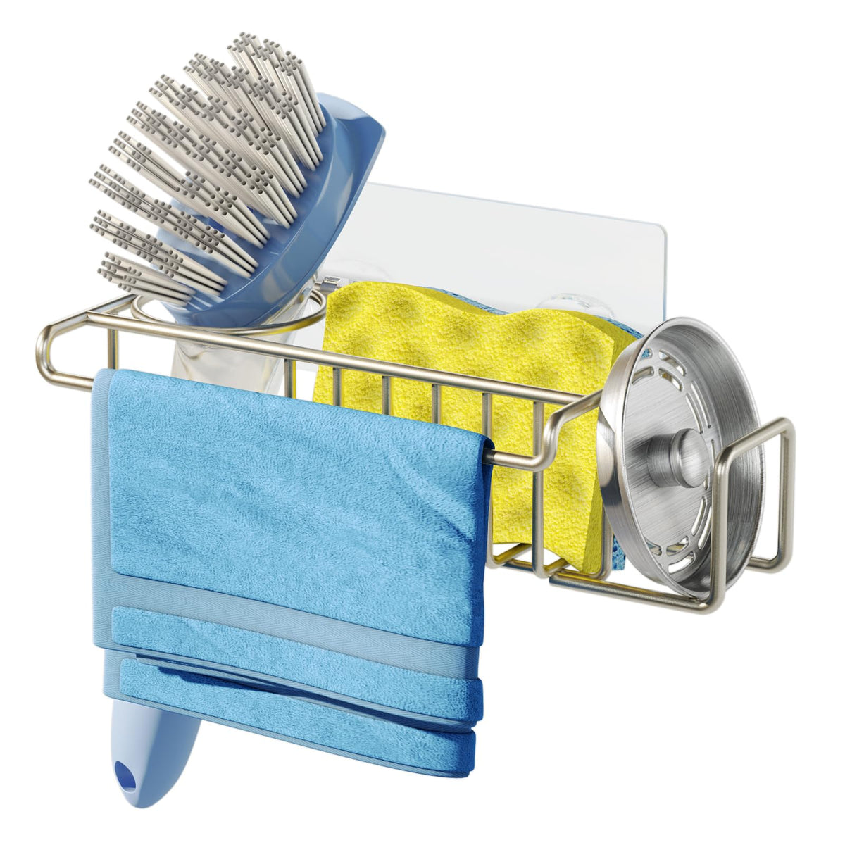 HapiRm 4-in-1 Stainless Steel Sink Caddy