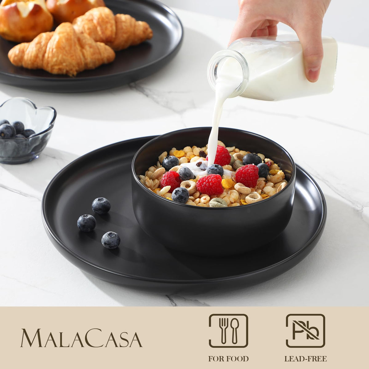 MALACASA LUNA Ceramic Dinnerware Collection