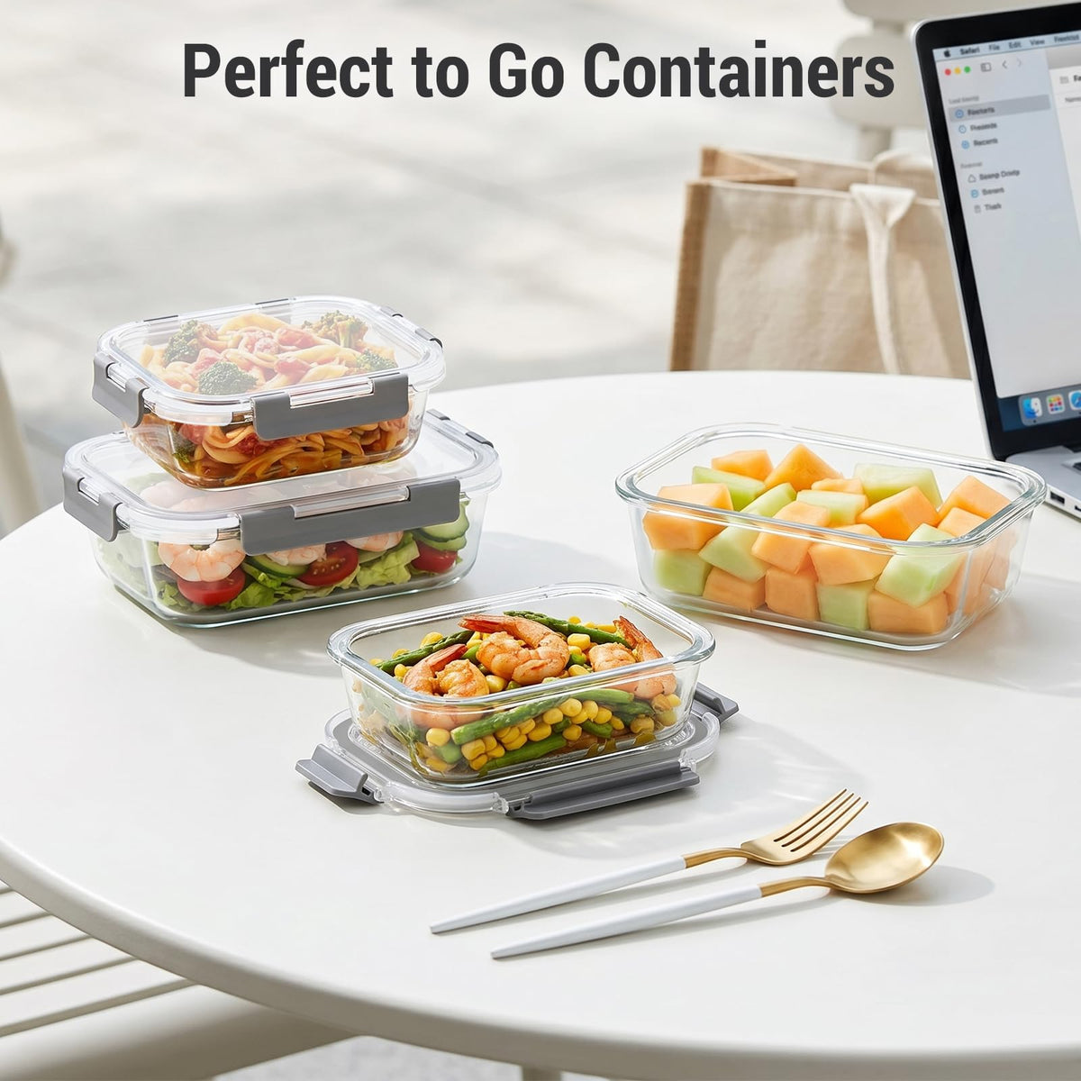 Dealusy 20-Piece Glass Food Storage Container Set