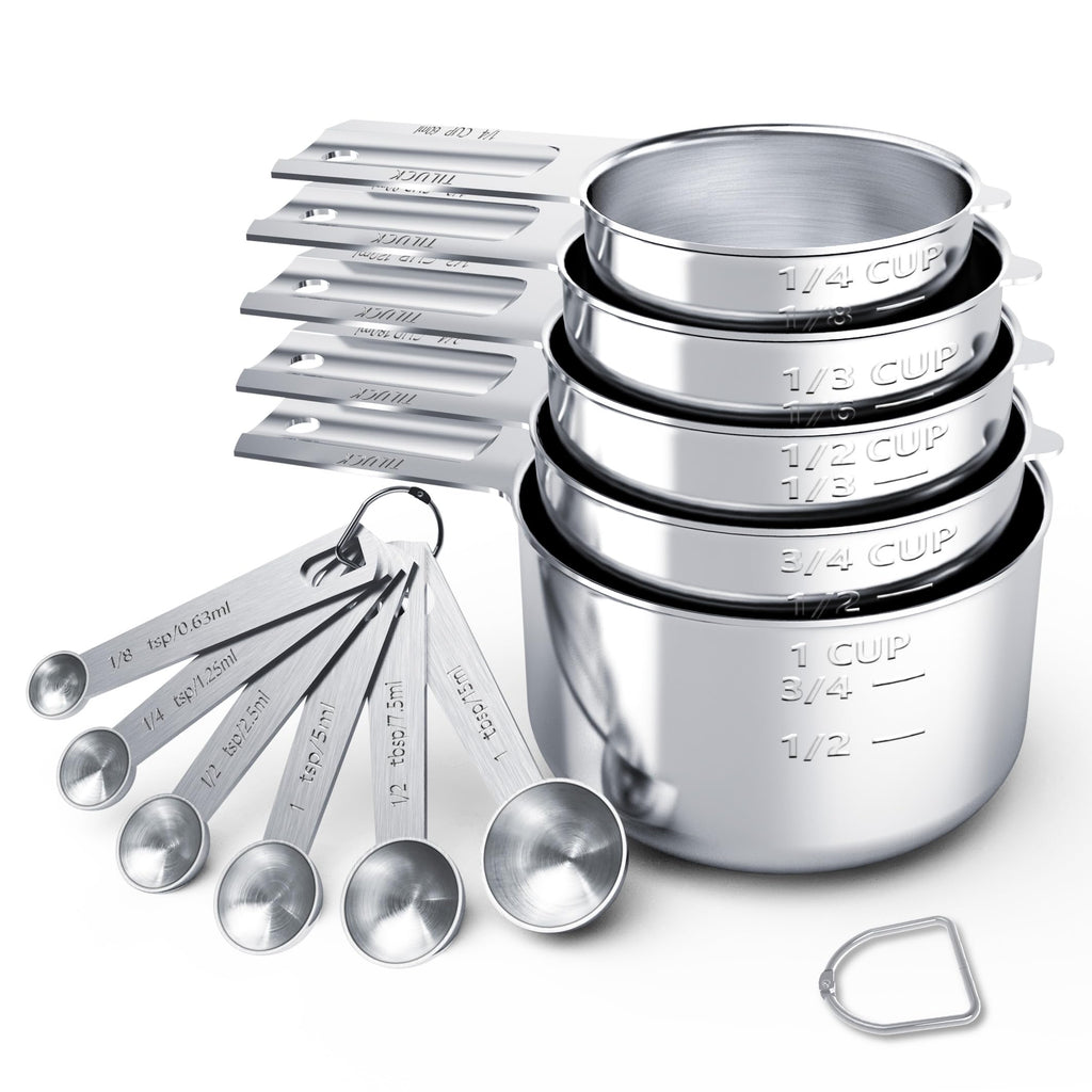 TILUCK 10-Piece Stainless Steel Measuring Set