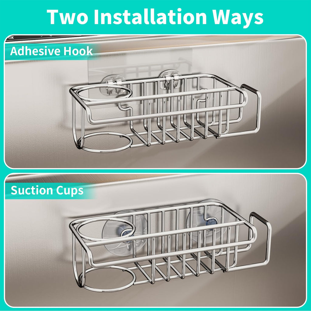 HapiRm 4-in-1 Stainless Steel Sink Caddy