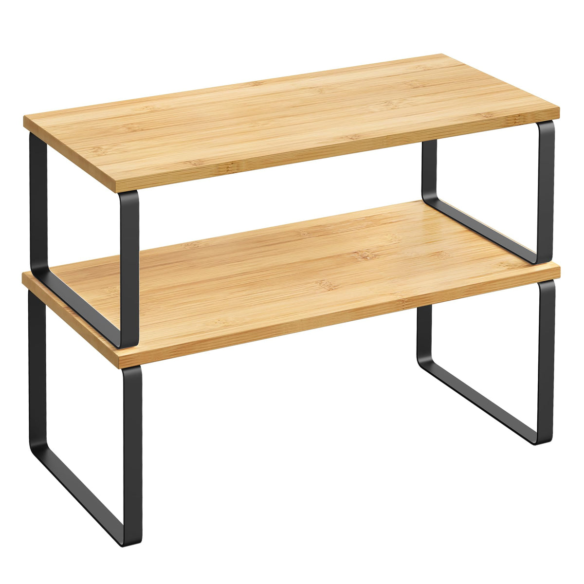 SONGMICS 2-Piece Stackable Cabinet Shelf Set