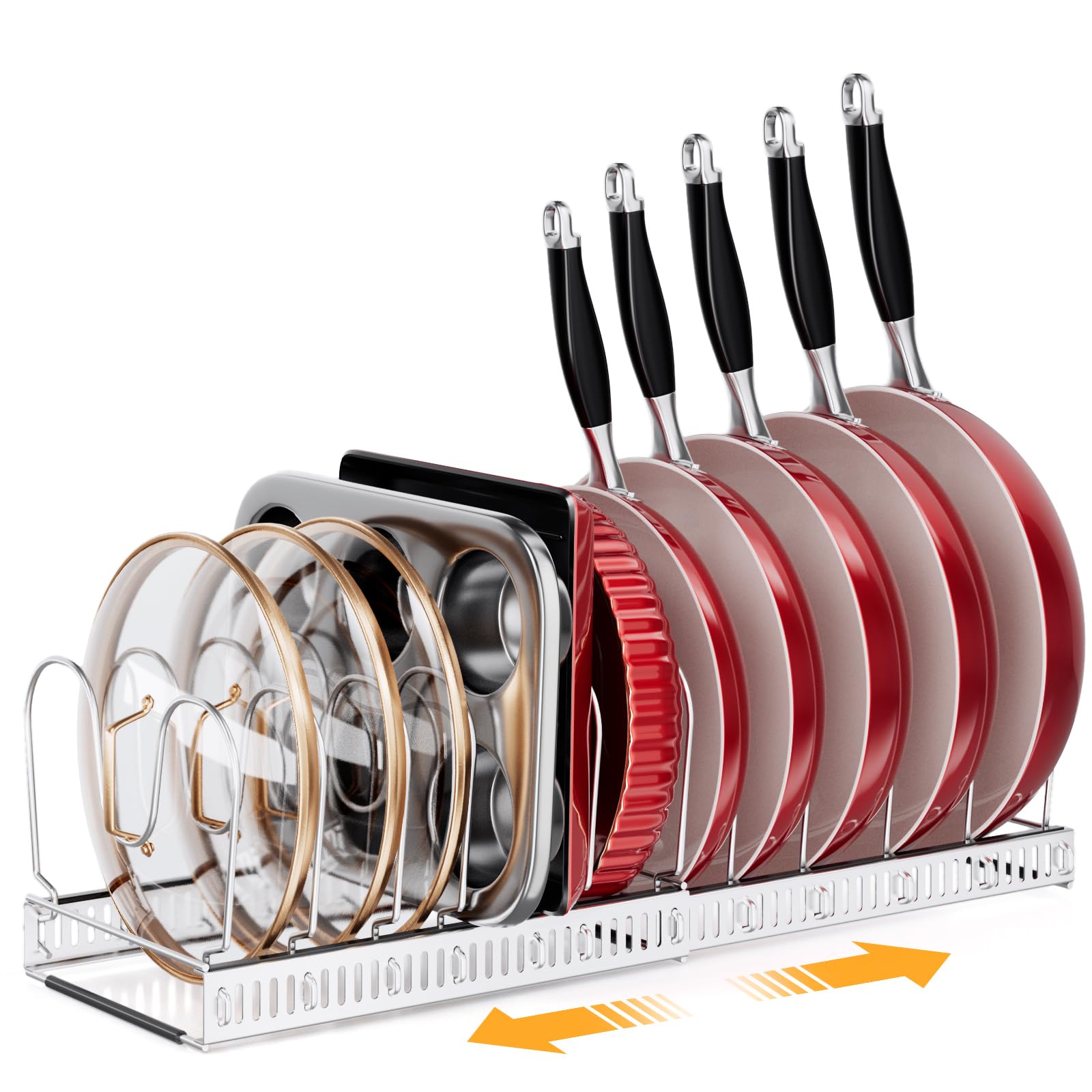 MUDEELA Expandable Pot Lid Organizer