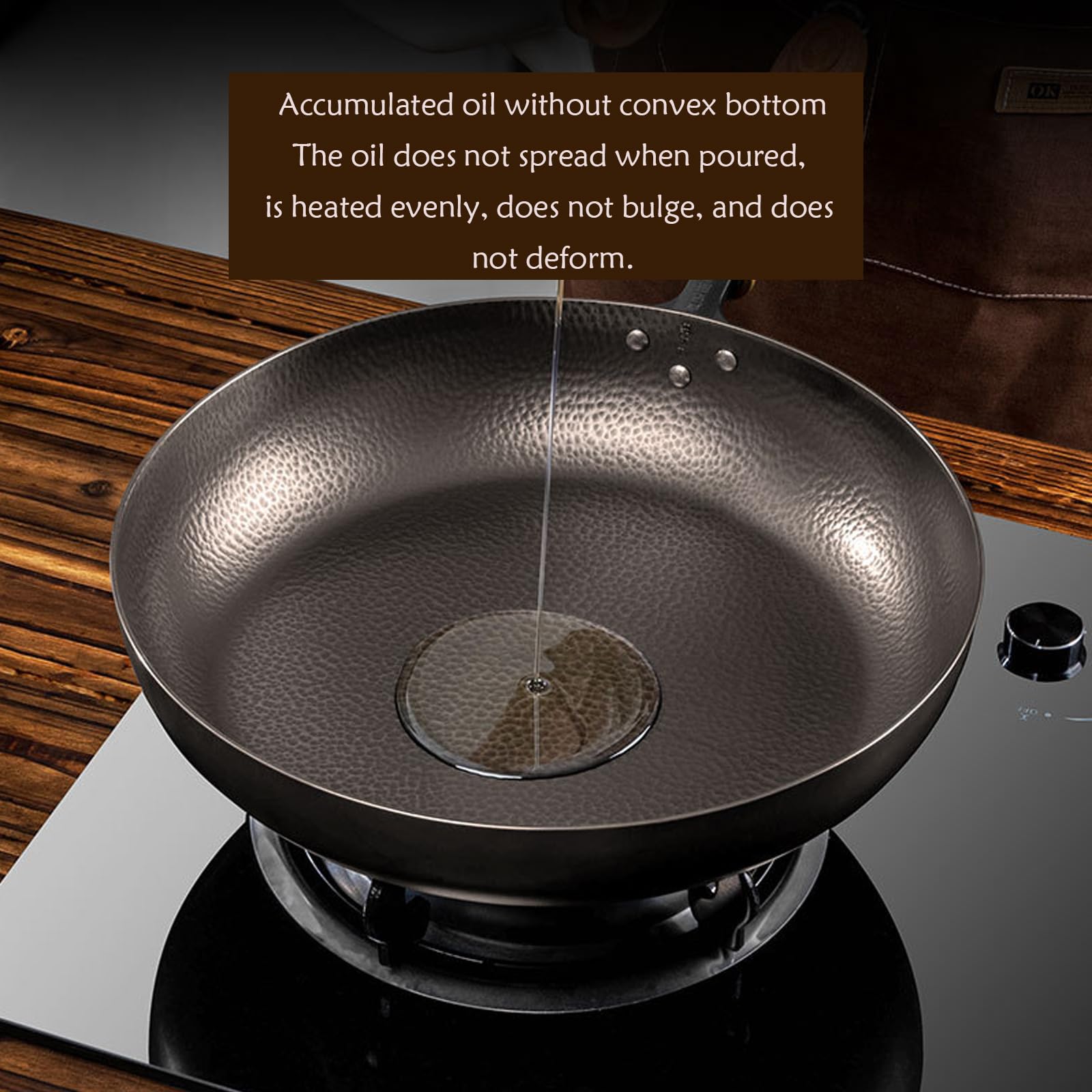 28cm Titanium Flat-Bottom Frying Pan with Lid