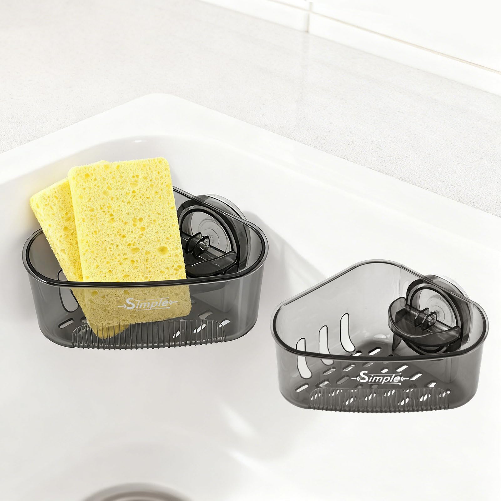 2-Piece Rotating Suction Sink Corner Rack Set