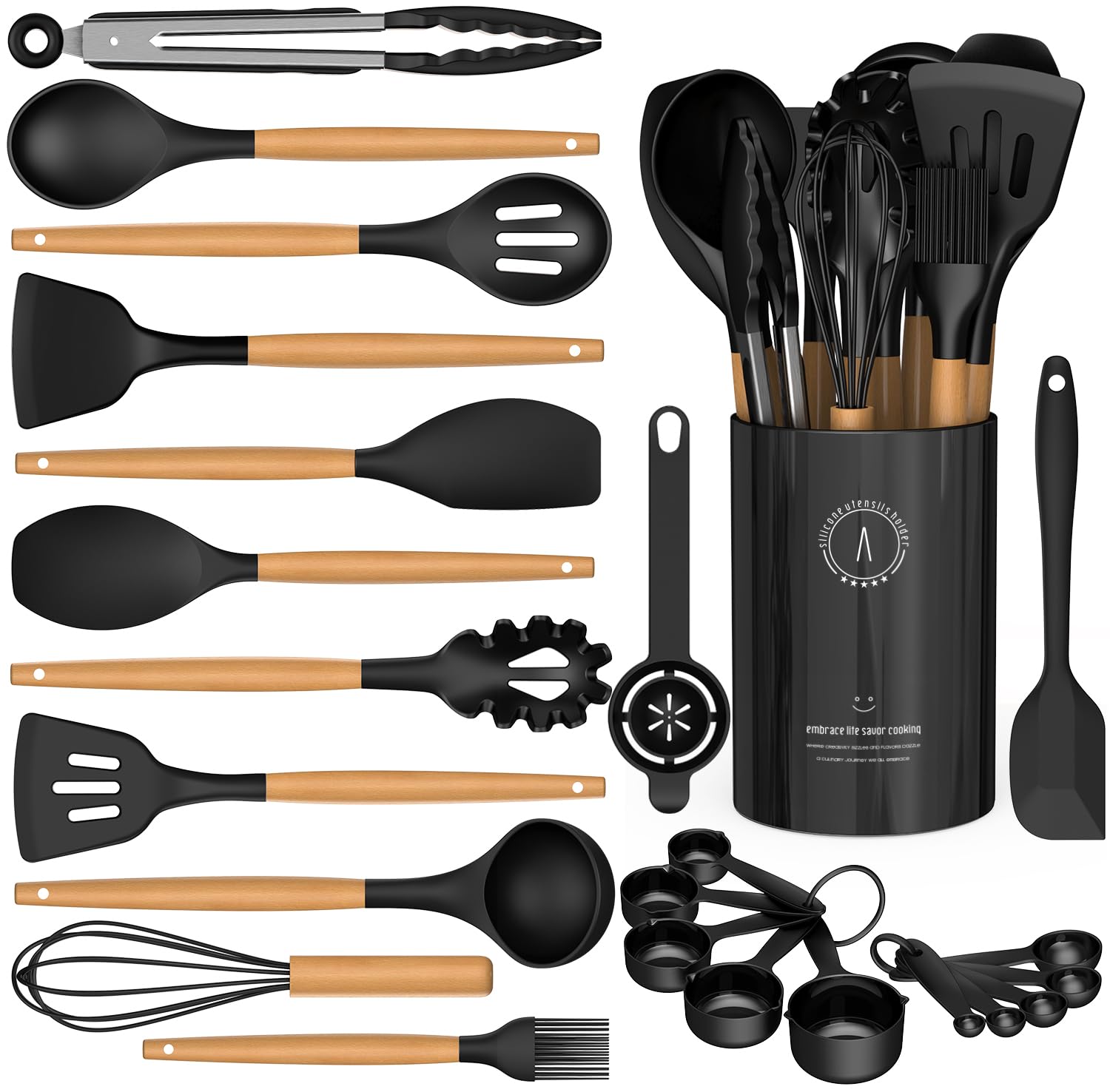 Large Silicone Cooking Utensil Set