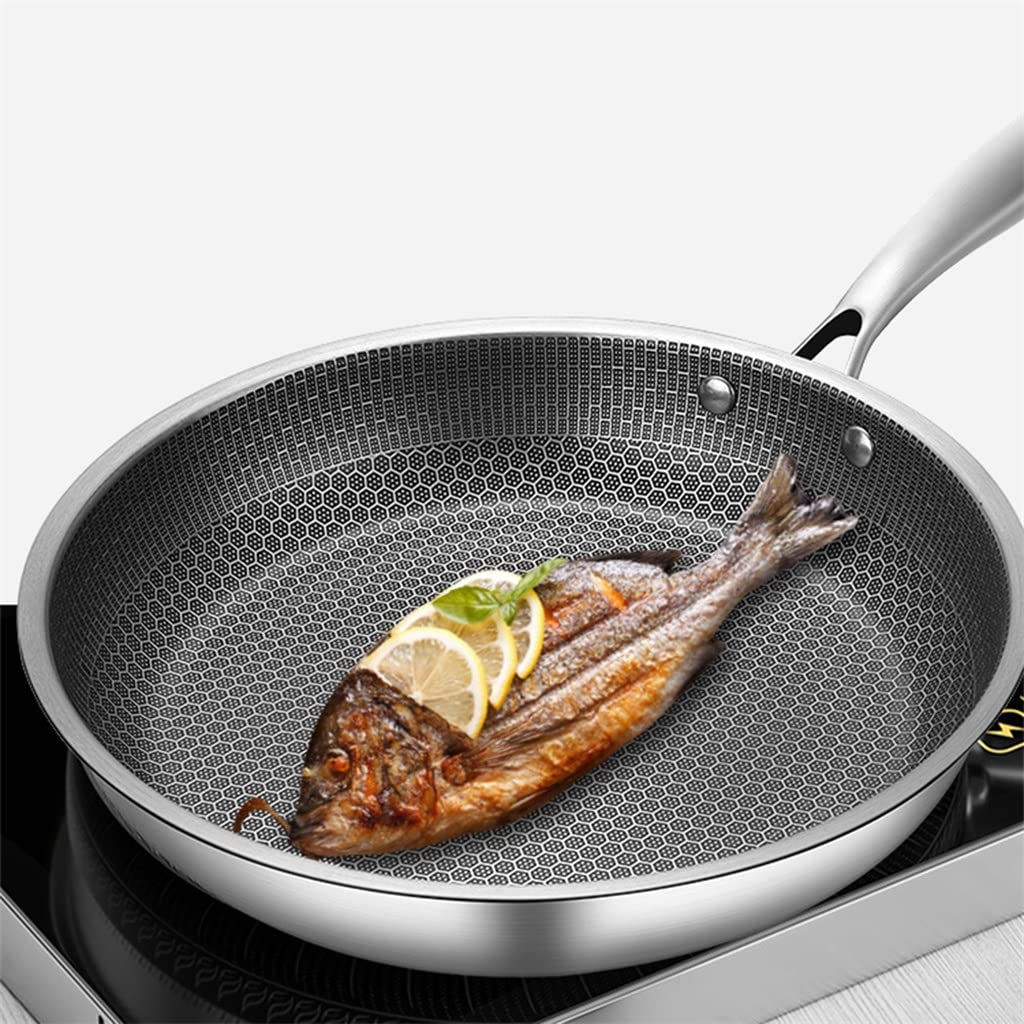28cm Honeycomb Stainless Steel Frying Pan