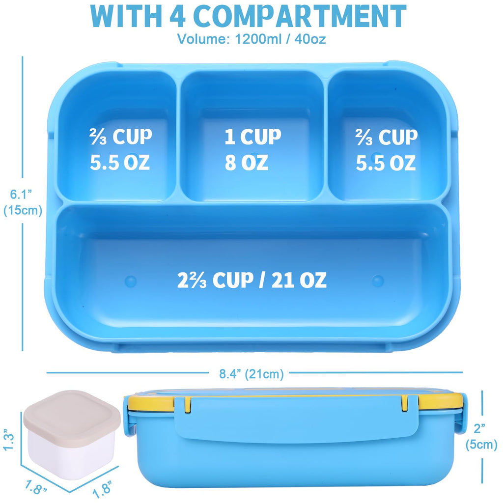 40oz Four-Compartment Bento Lunch Box