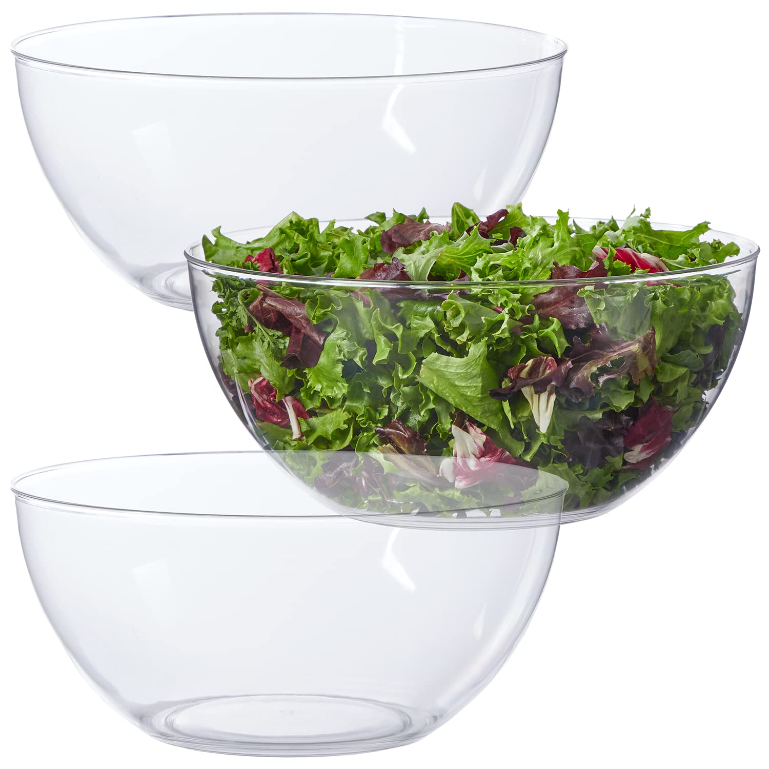 3-Piece 10-Inch Plastic Serving Bowl Set