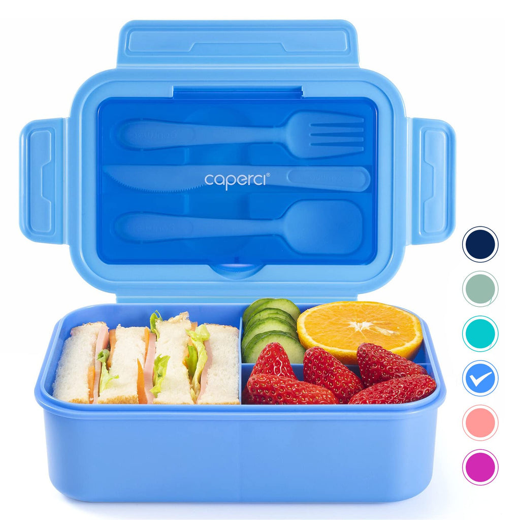 47oz Three-Compartment Bento Box with Utensils