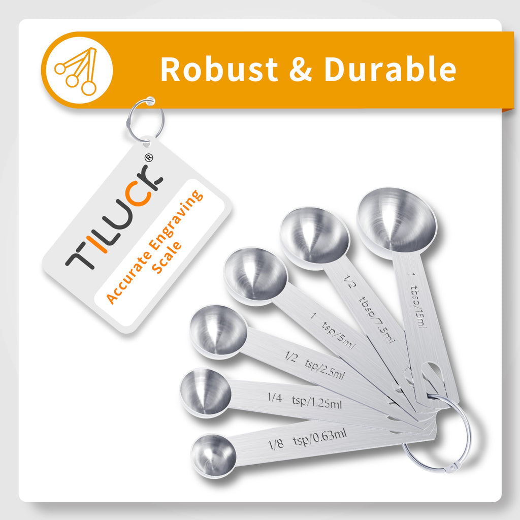TILUCK 10-Piece Stainless Steel Measuring Set