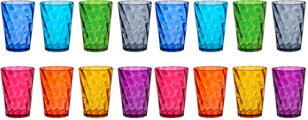 US Acrylic 8-Piece 26oz Jewel Tone Tumbler Set