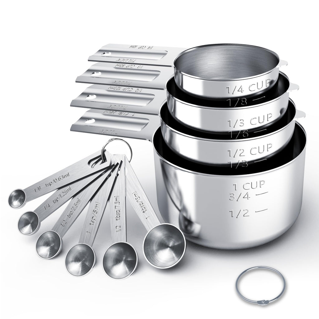 TILUCK 10-Piece Stainless Steel Measuring Set