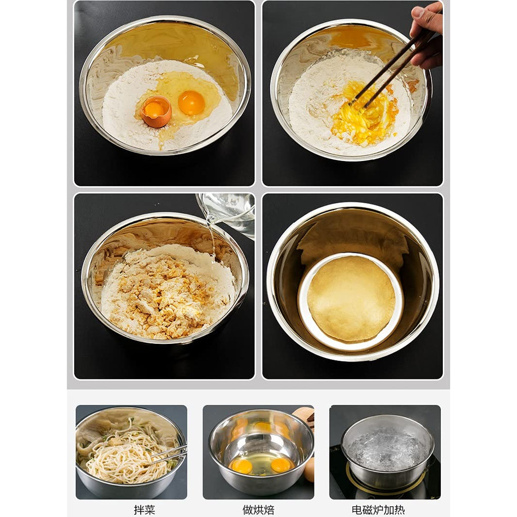 8-Piece Stainless Steel Mixing Bowl Set