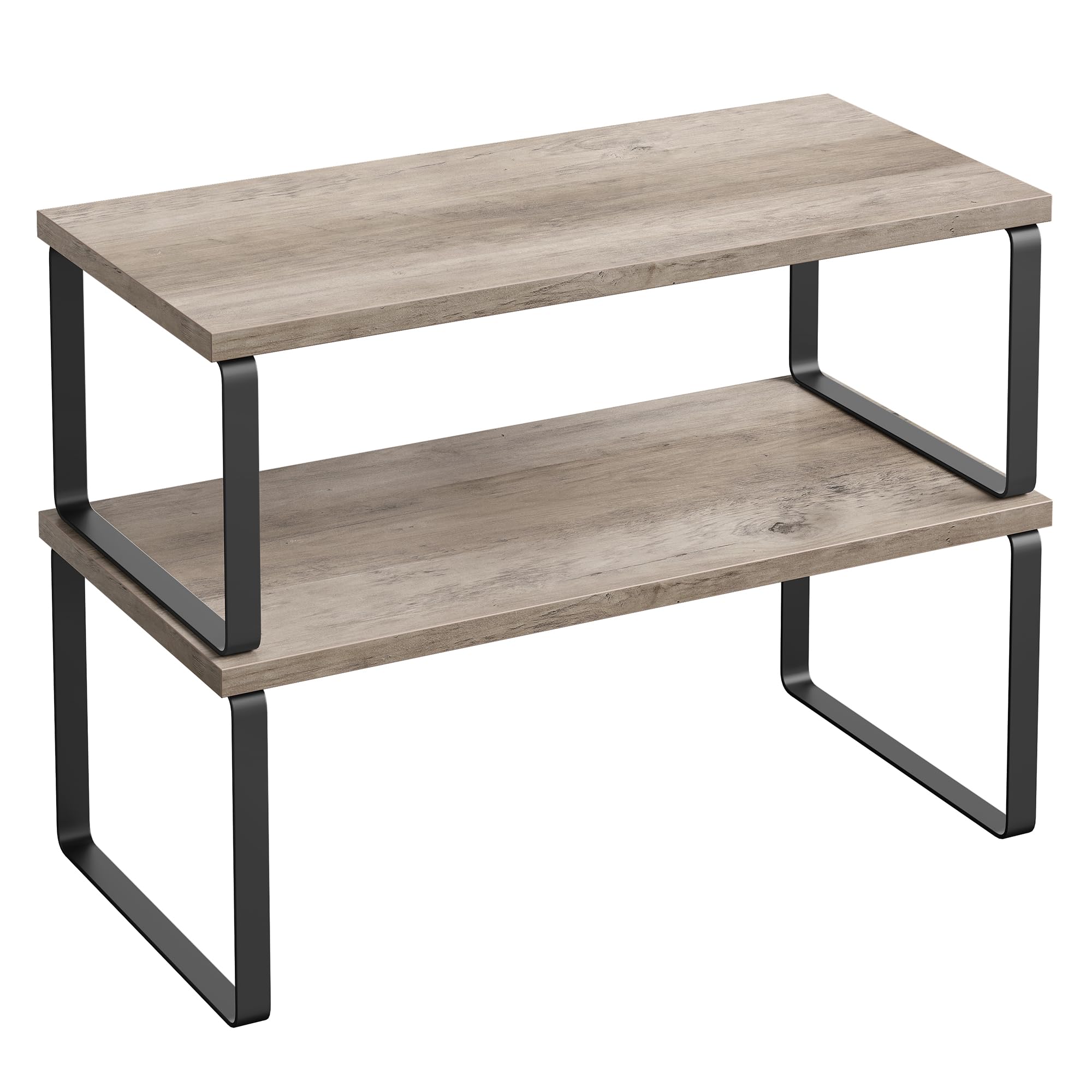 SONGMICS 2-Piece Stackable Cabinet Shelf Set