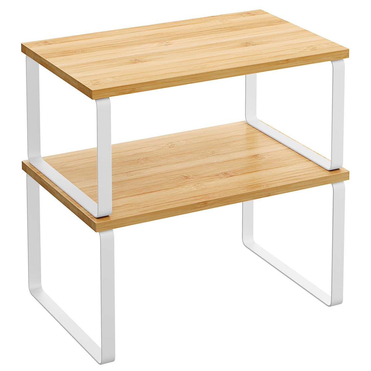 SONGMICS 2-Piece Stackable Cabinet Shelf Set