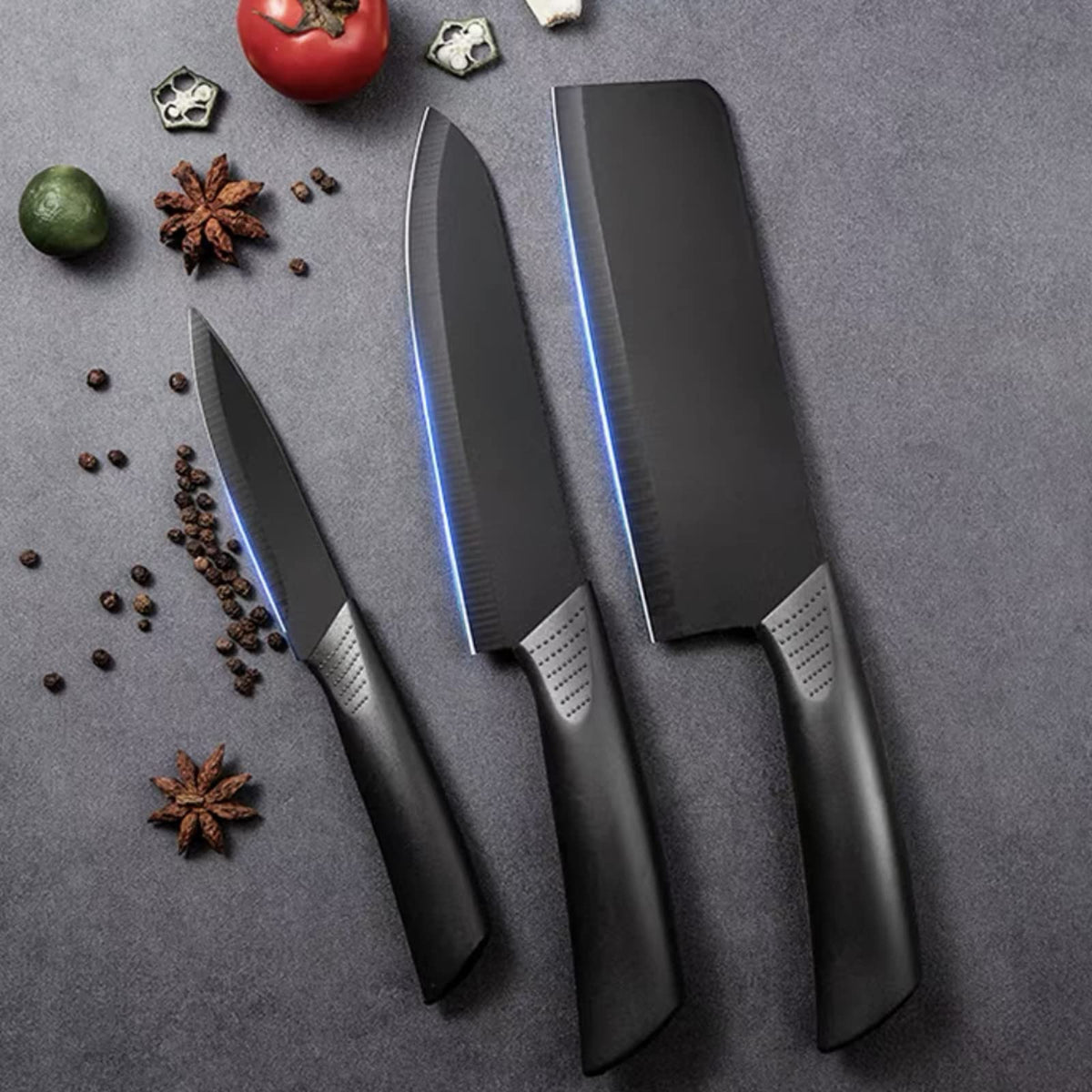 7-Piece Stainless Steel Knife and Cutting Board Set