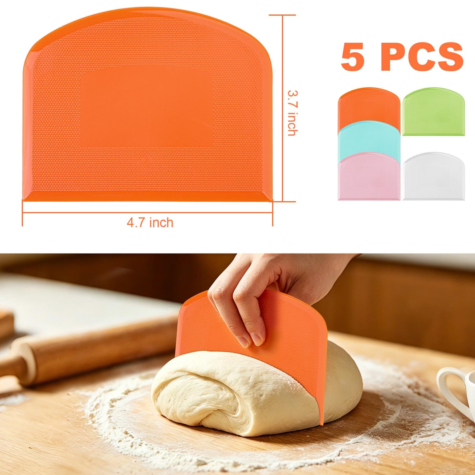 5-Piece Dough Scraper and Cutter Set