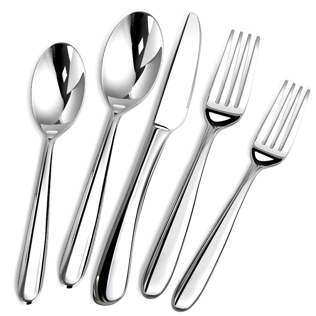 65-Piece Stainless Steel Flatware Set for 12