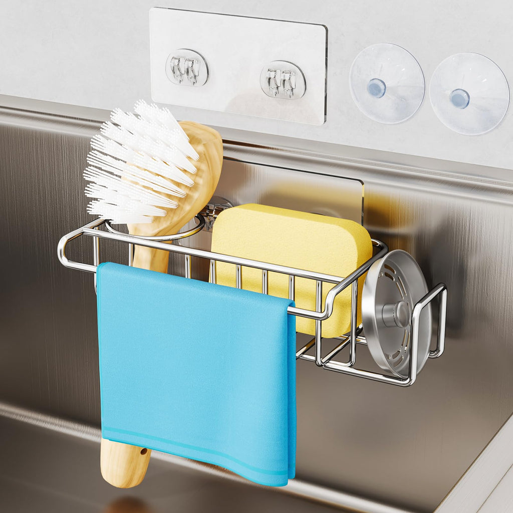 HapiRm 4-in-1 Stainless Steel Sink Caddy
