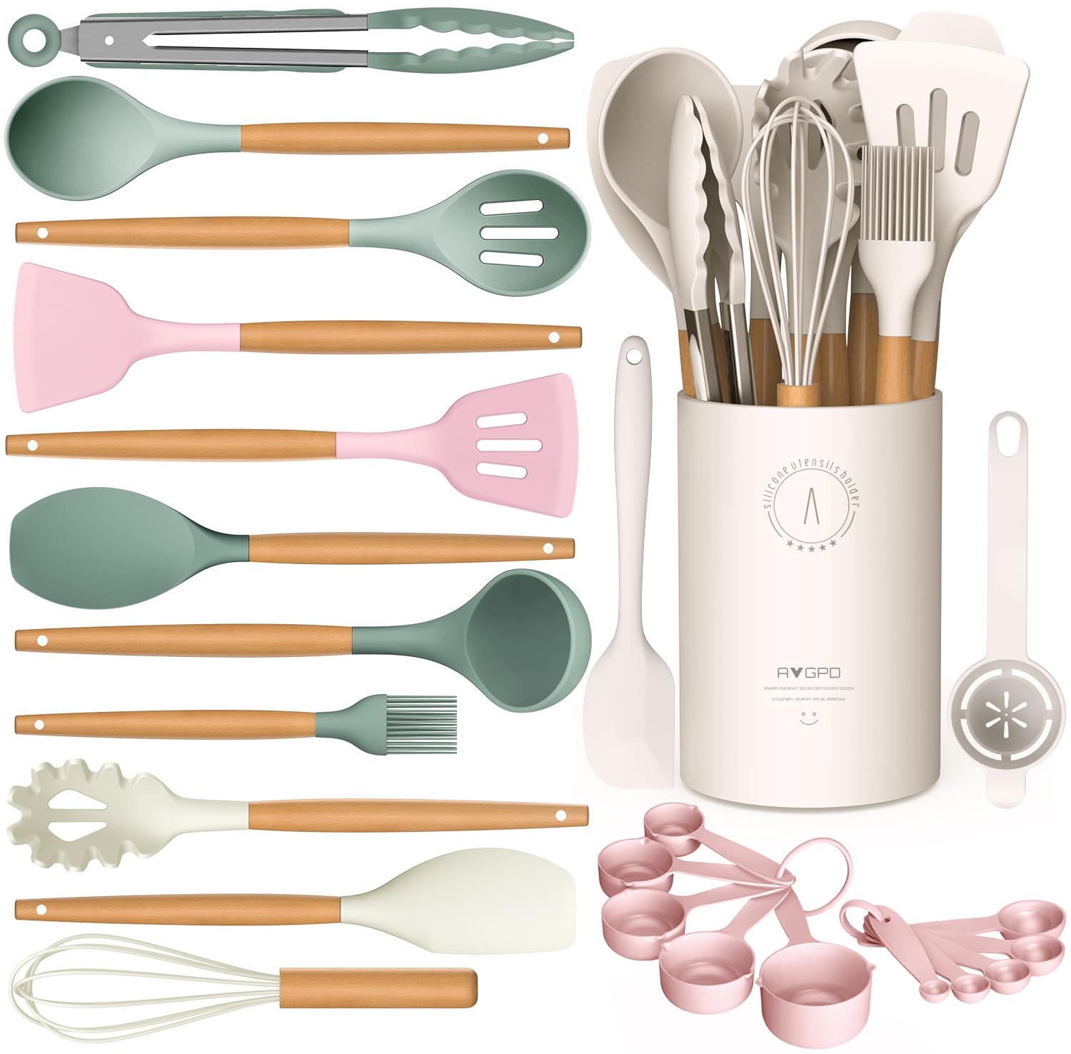 Large Silicone Cooking Utensil Set