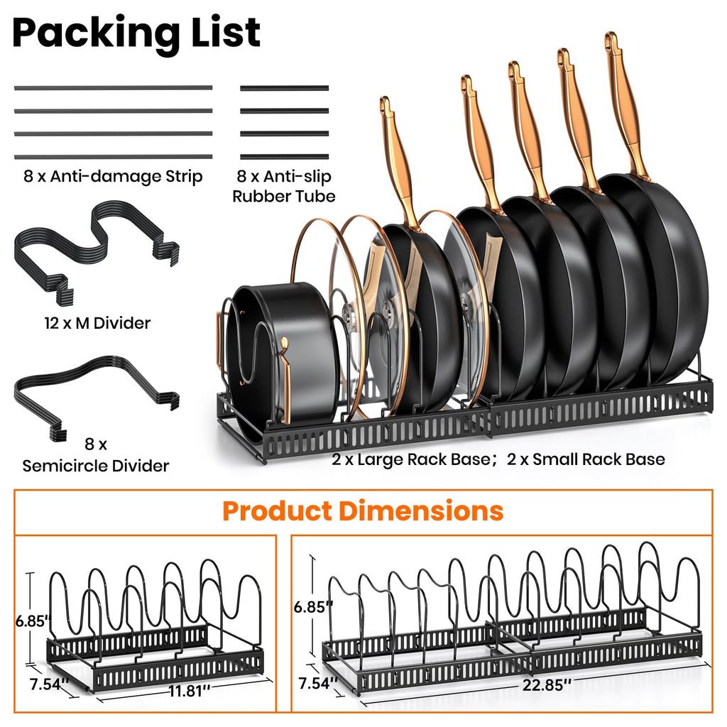 MUDEELA Expandable Pot Lid Organizer