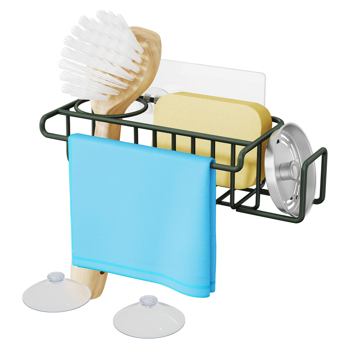 HapiRm 4-in-1 Stainless Steel Sink Caddy