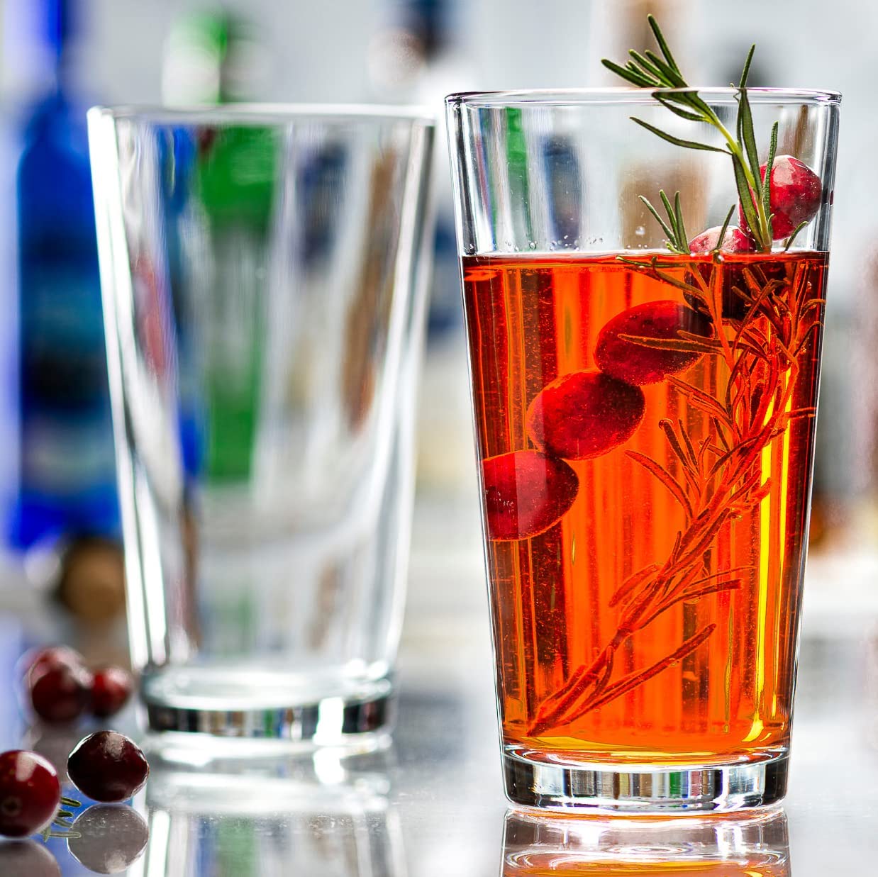 Le'raze 10-Piece Stackable 16oz Drinking Glass Set