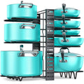 MUDEELA Adjustable Pot and Pan Organizer Rack