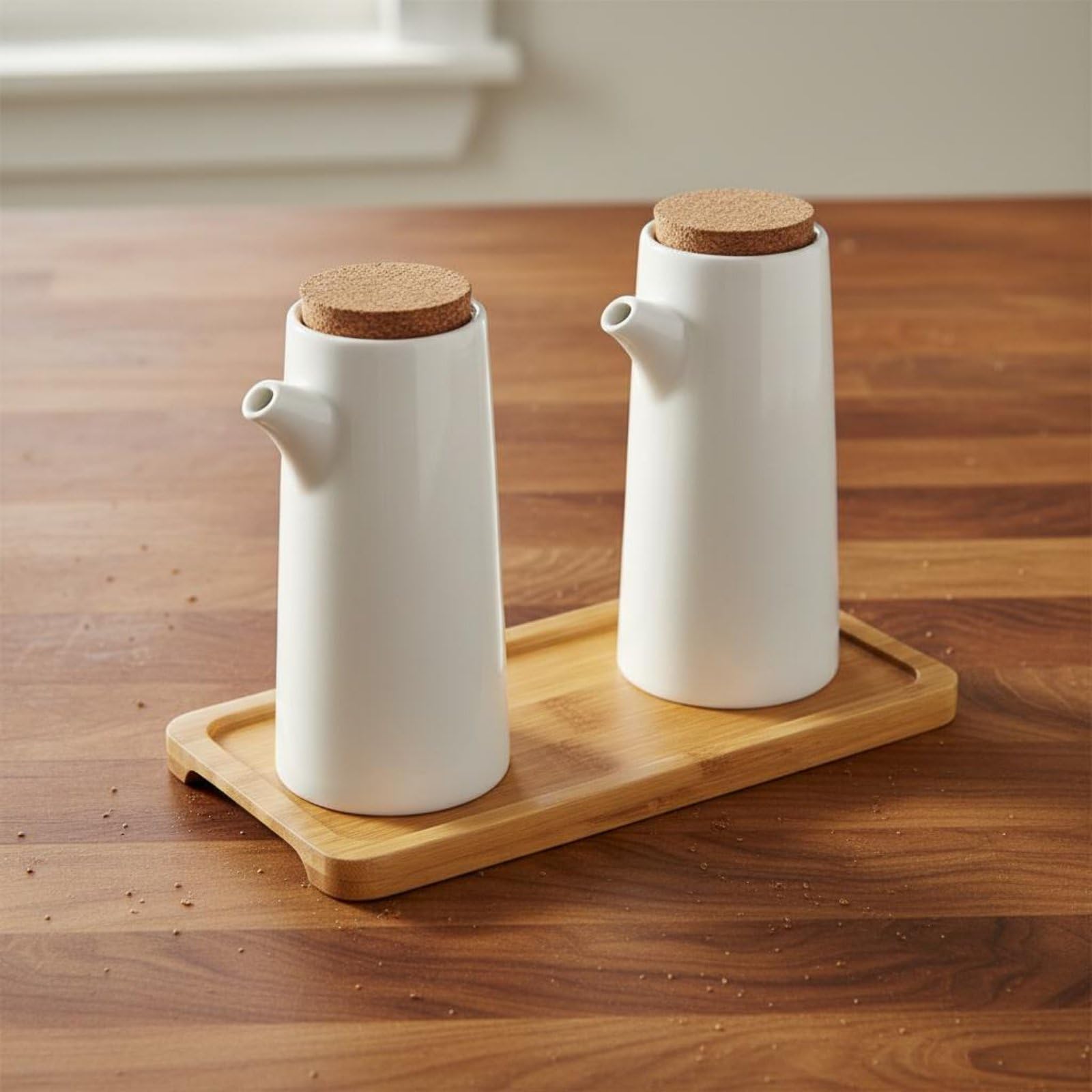 Ceramic Seasoning Jar and Oil Dispenser Set