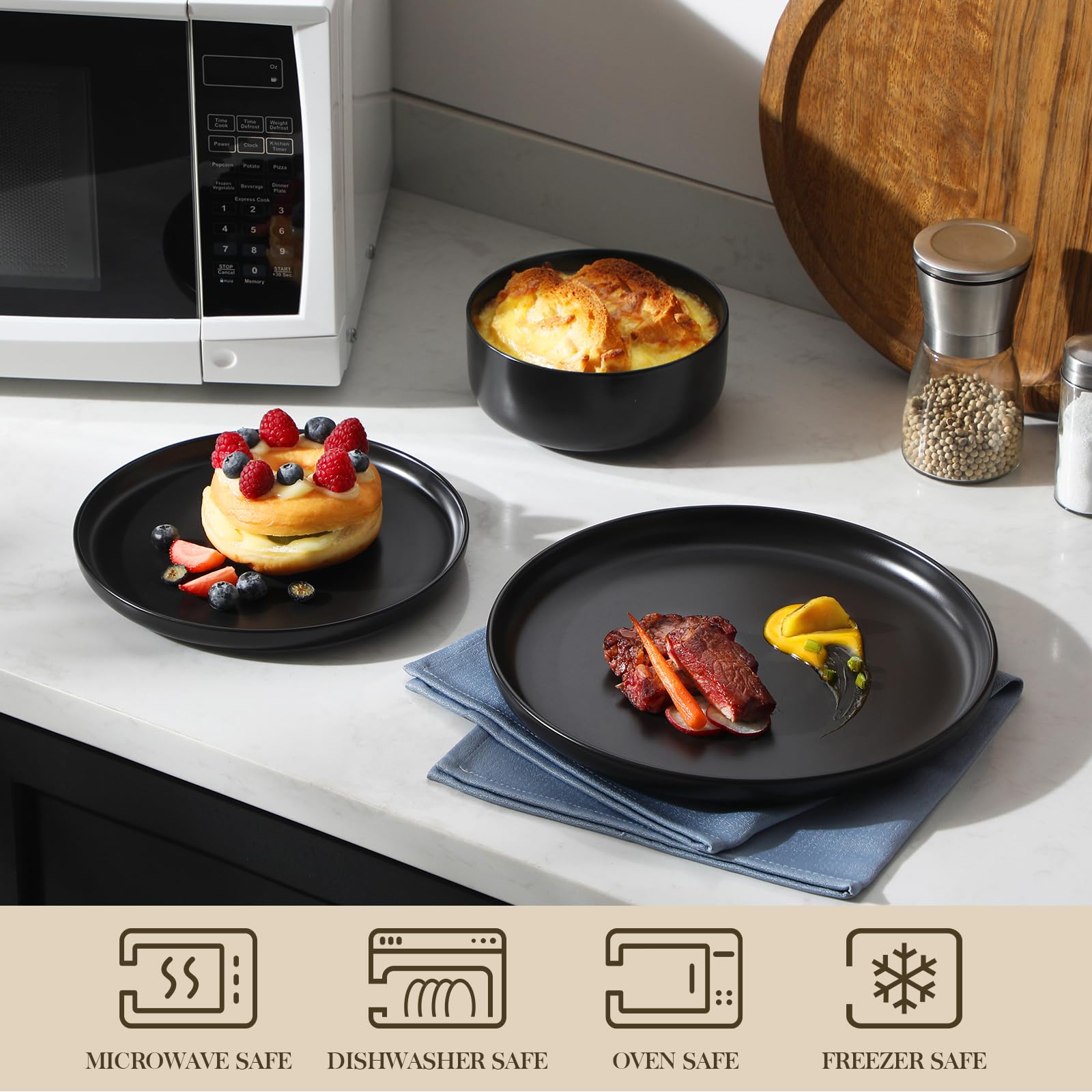 MALACASA LUNA Ceramic Dinnerware Collection