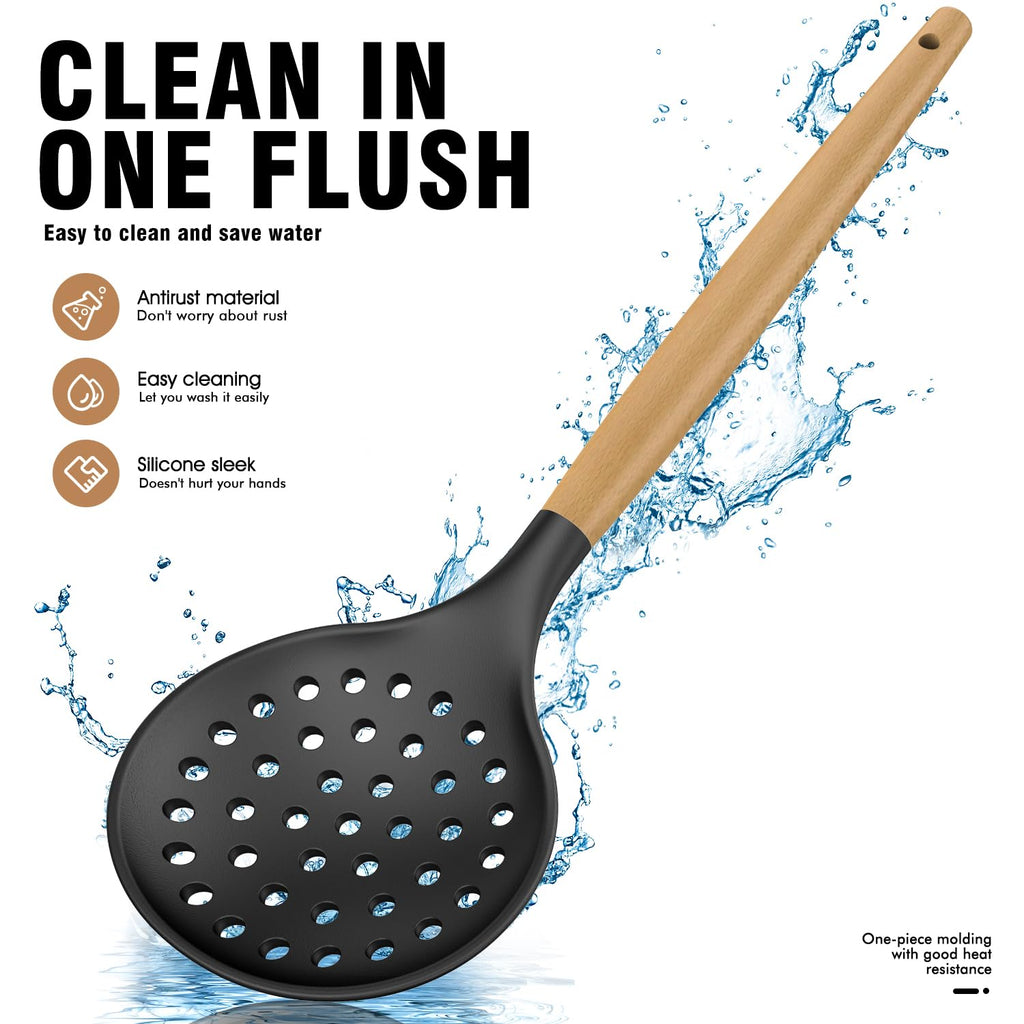 14-Piece Silicone Utensil Set with Holder