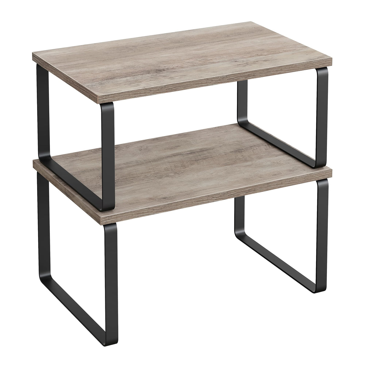 SONGMICS 2-Piece Stackable Cabinet Shelf Set