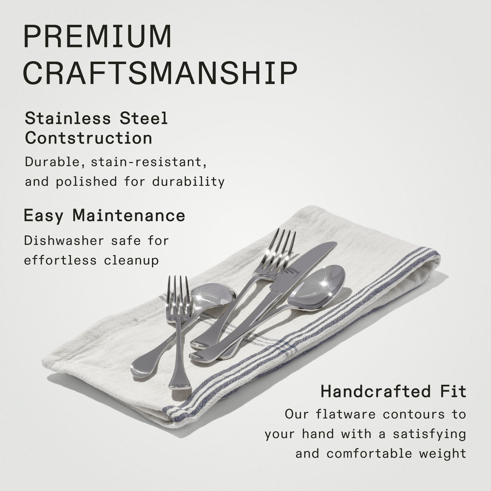 Made In 40-Piece Stainless Steel Flatware Set
