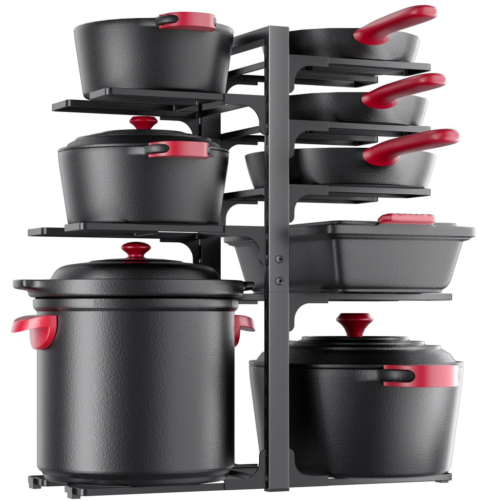 MUDEELA Adjustable Pot and Pan Organizer Rack