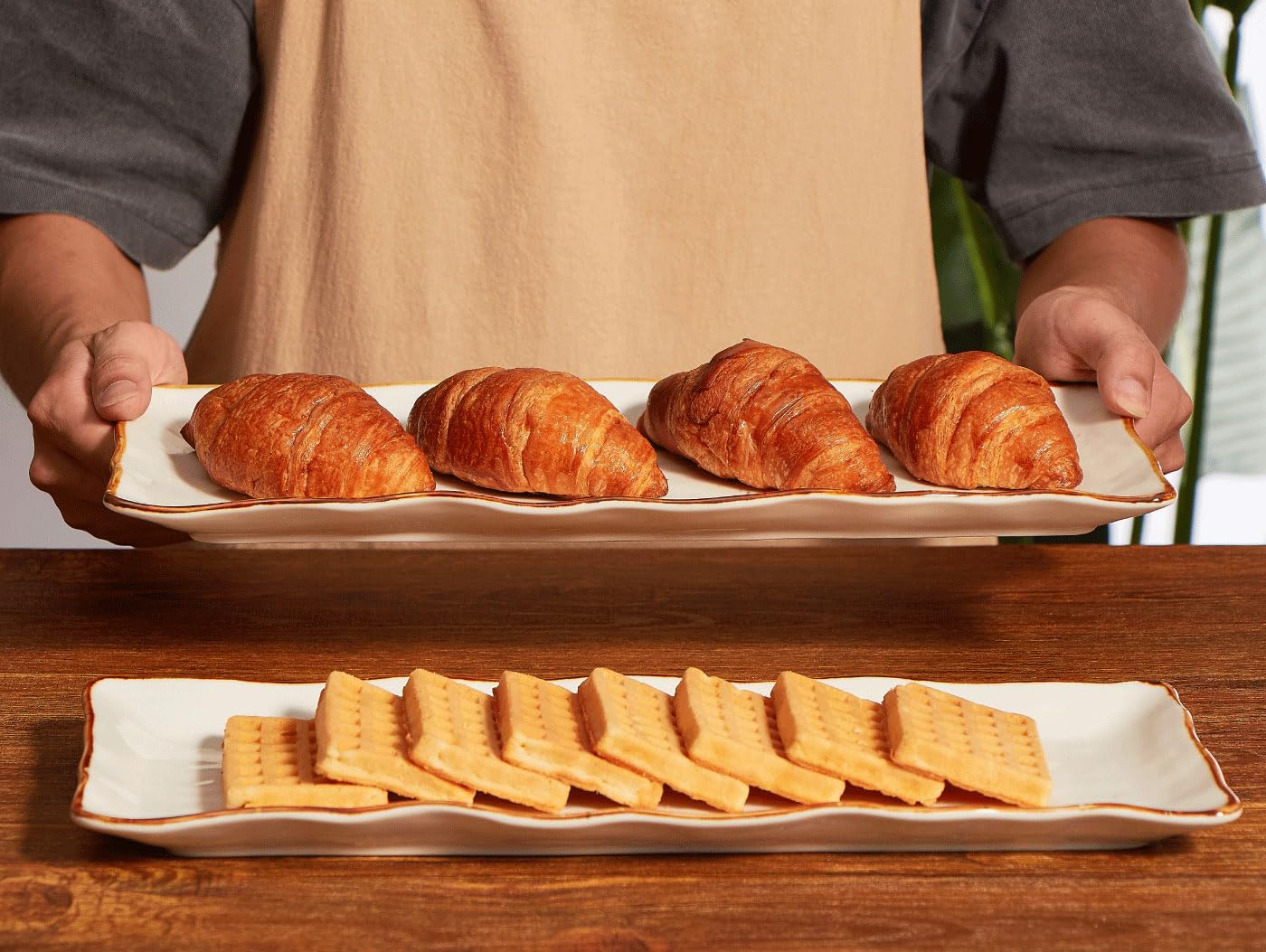 ONEMORE 15-Inch Ceramic Serving Platter Set