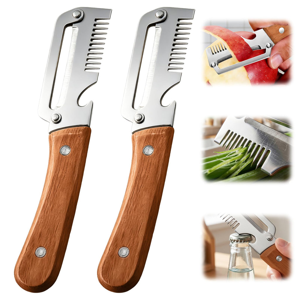 Wide-Blade Vegetable Peeler with Bottle Opener
