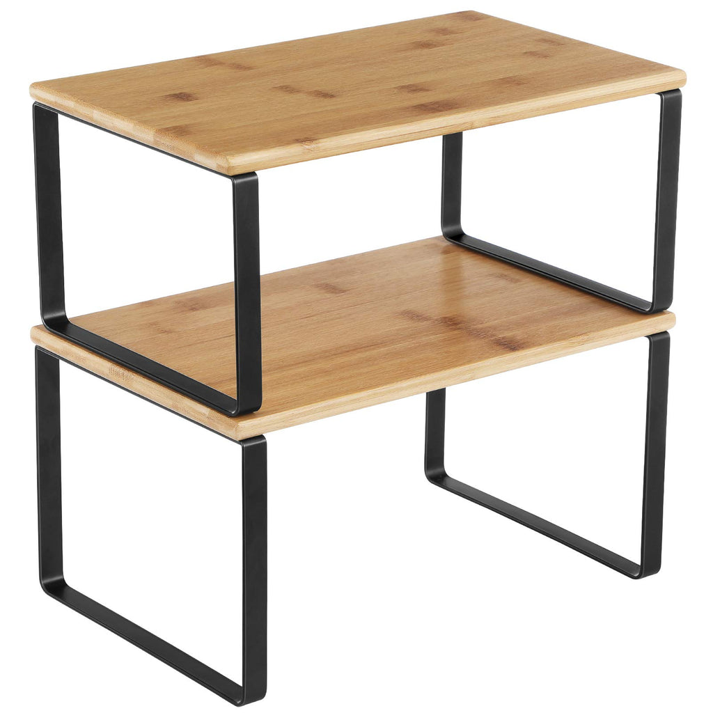 SONGMICS 2-Piece Stackable Cabinet Shelf Set