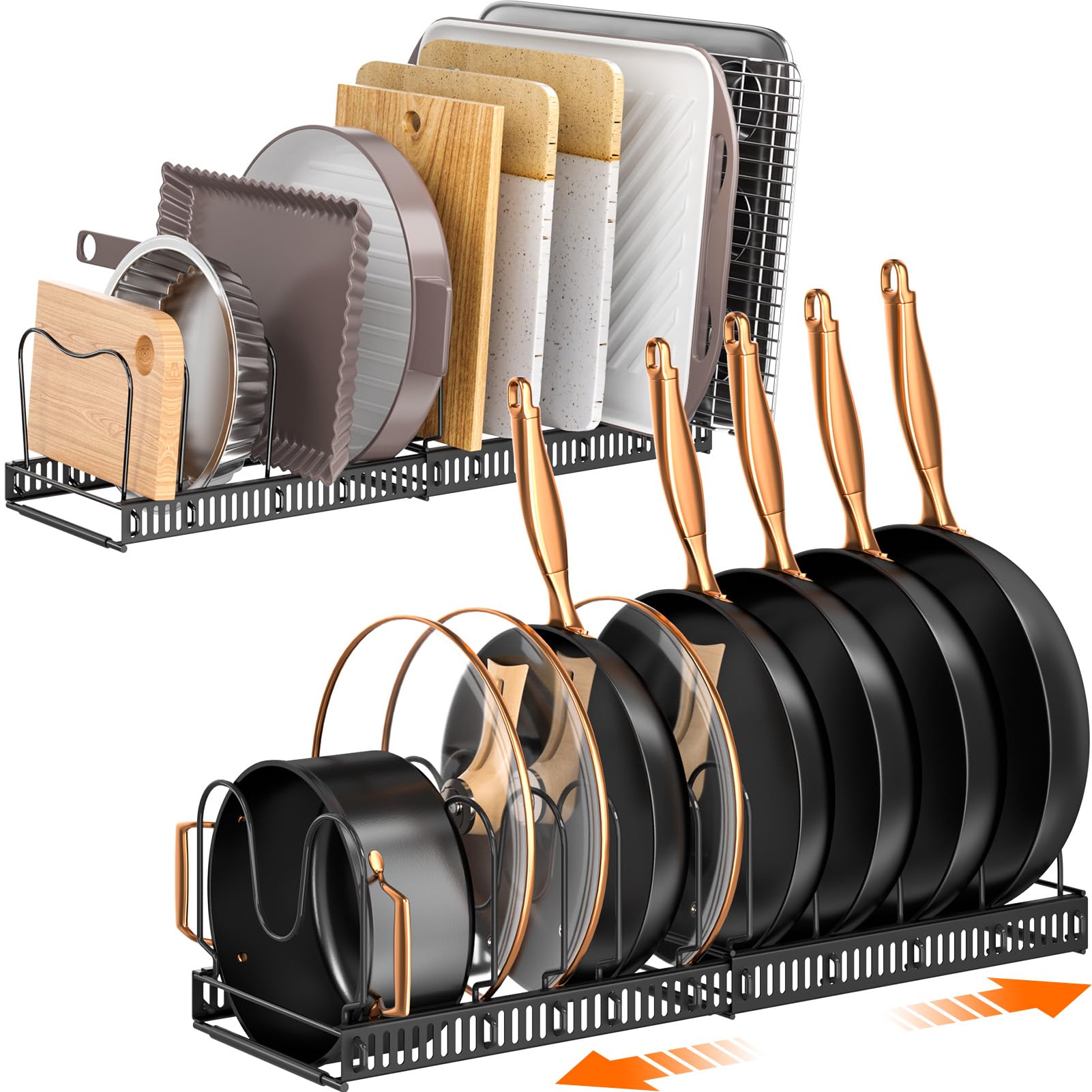 MUDEELA Expandable Pot Lid Organizer