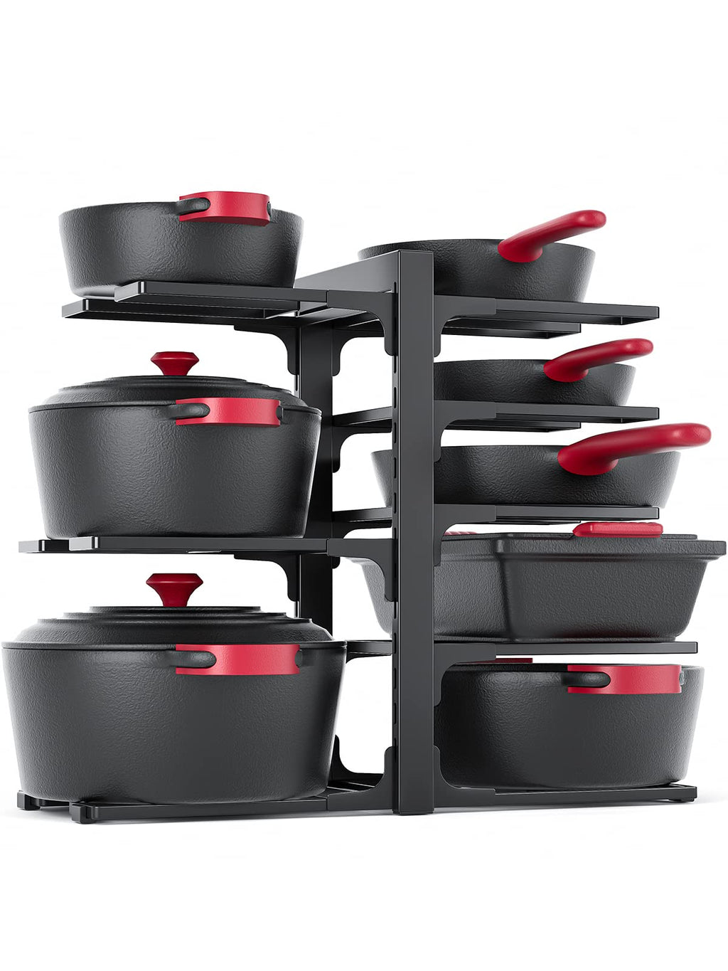 MUDEELA Adjustable Pot and Pan Organizer Rack