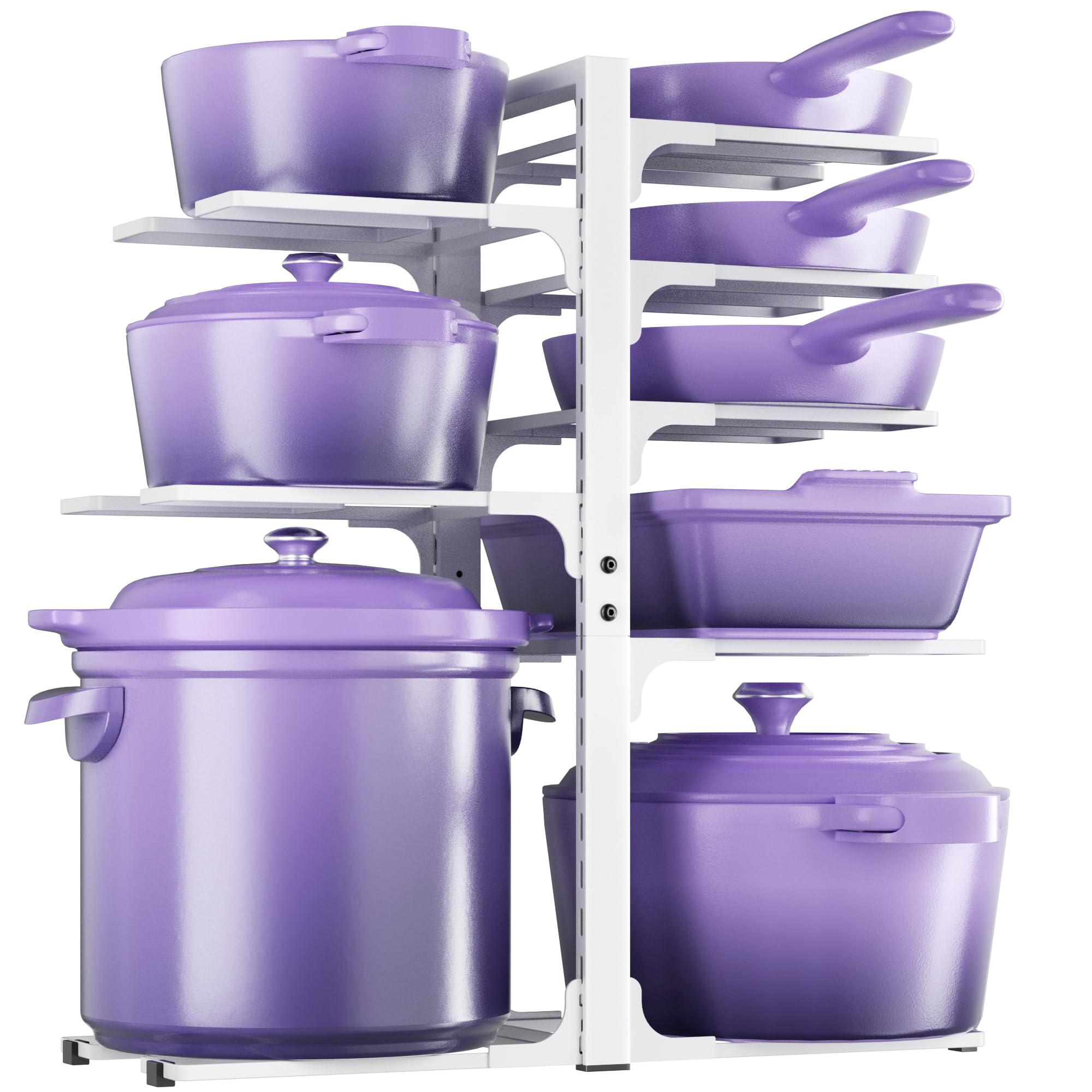 MUDEELA Adjustable Pot and Pan Organizer Rack